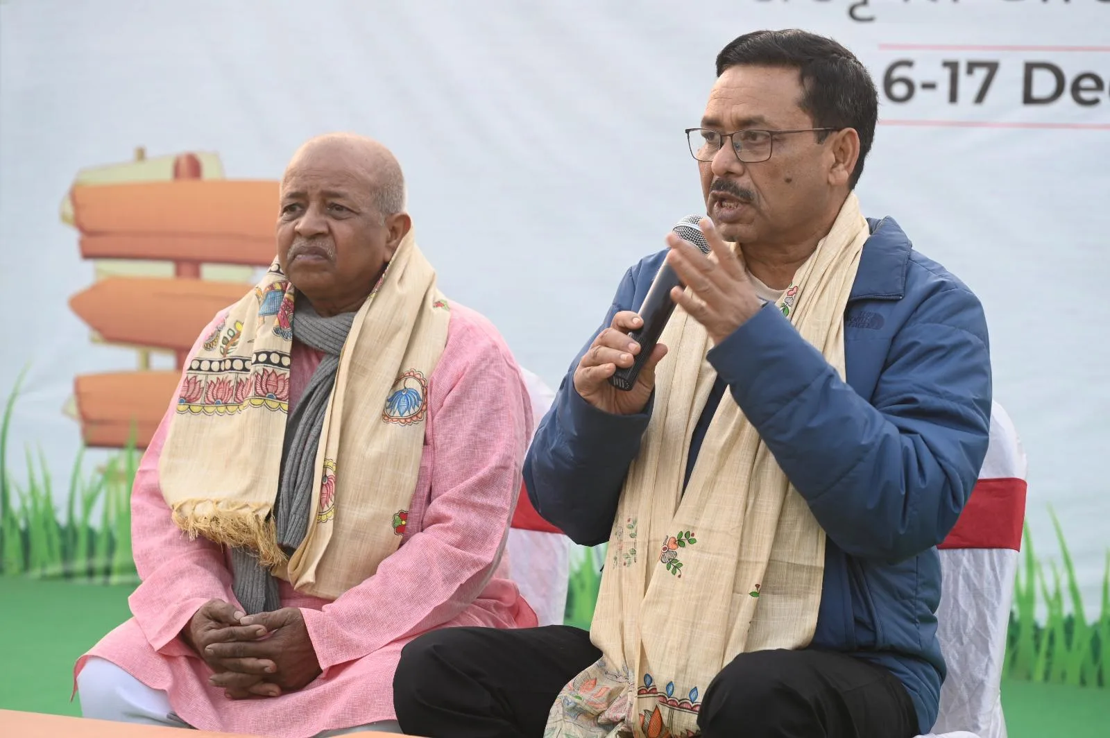Ashok Kumar Sinha with Brahmdeo Ram Pandit