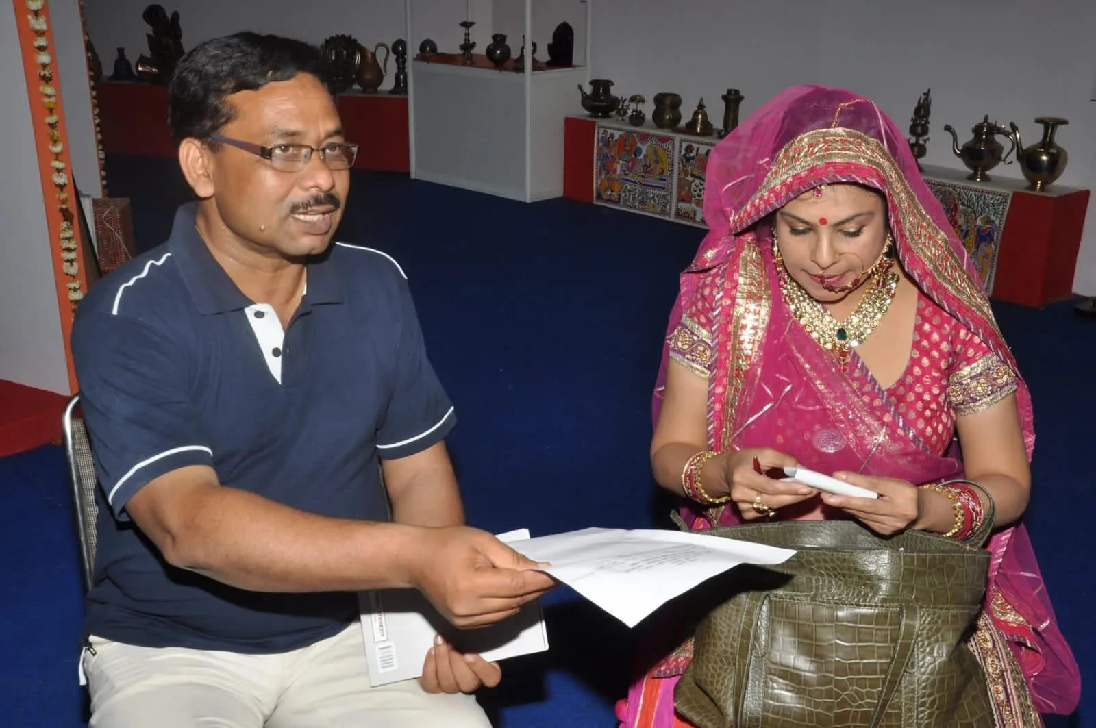 Ashok Kumar Sinha with Malini Awasthi