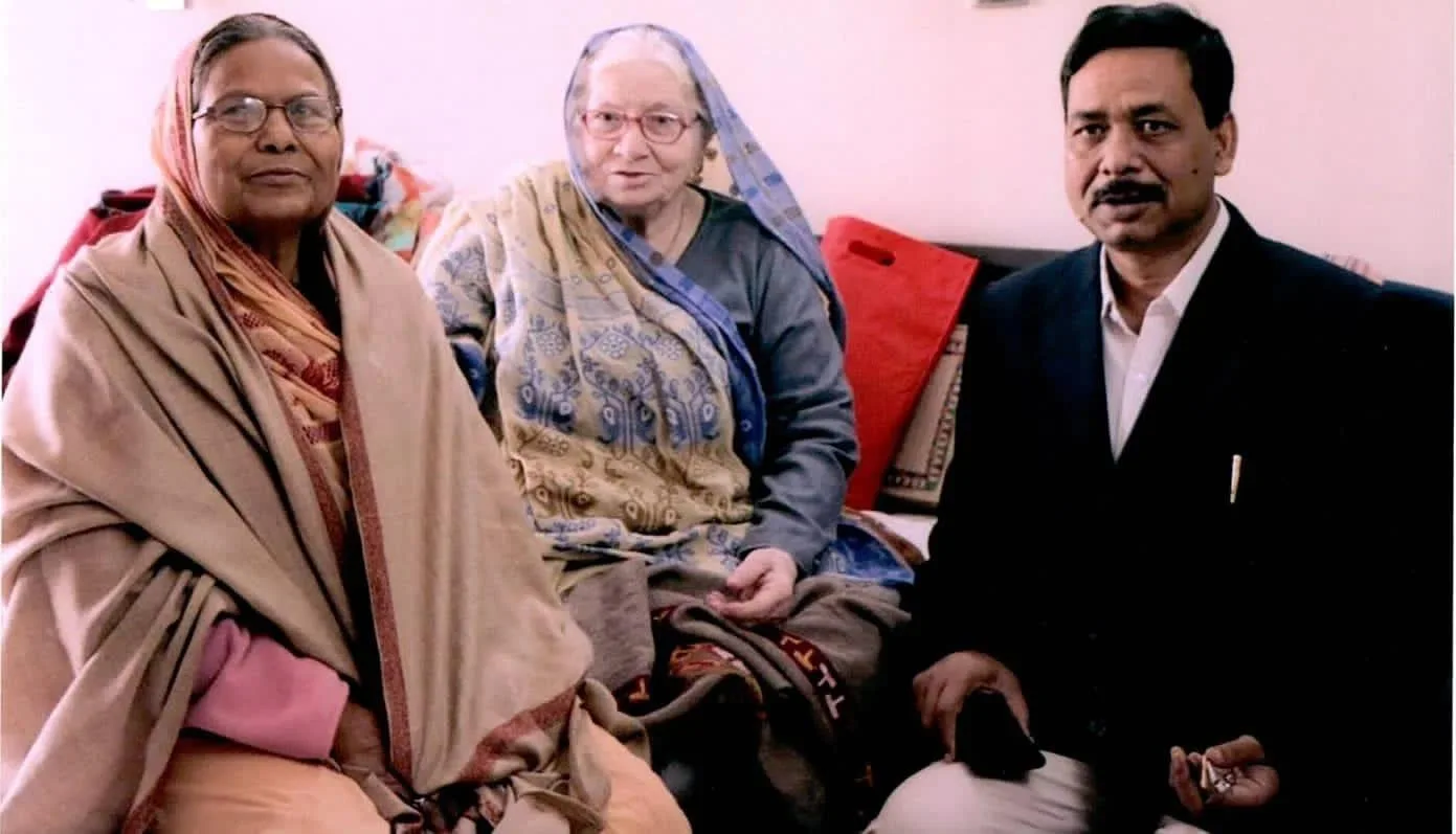 Ashok Kumar Sinha with Baua Devi