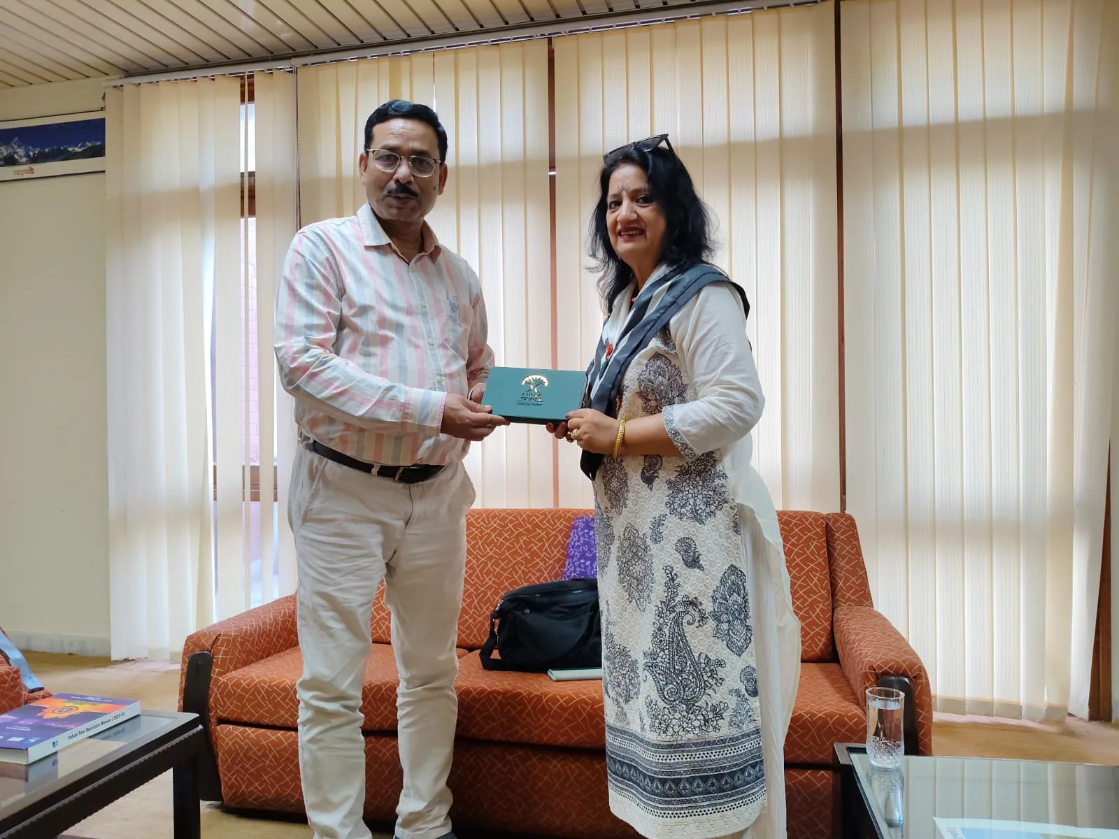 Ashok Kumar Sinha with Ragini Upadhyaya